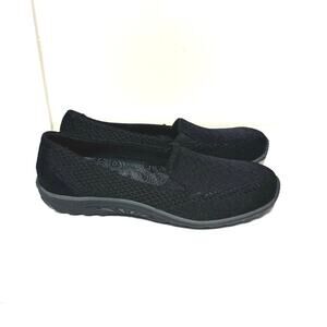 Skechers Women's Size 7 Reggae Fest Willows Slip On Shoes Flats Black